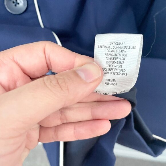 NWT Pam & Gela Boyfriend Track Blazer Navy Women’s Size M Oversized Tailored - Picture 7 of 8